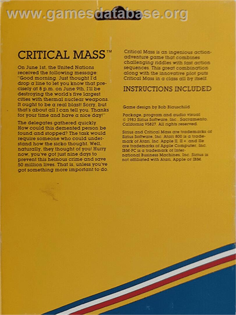 Crystal Castles - Apple II - Artwork - Box Back