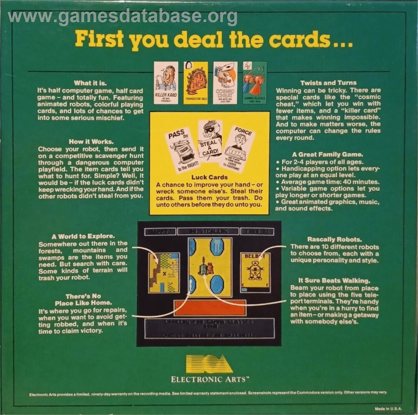 Robot Rascals - Apple II - Artwork - Box Back