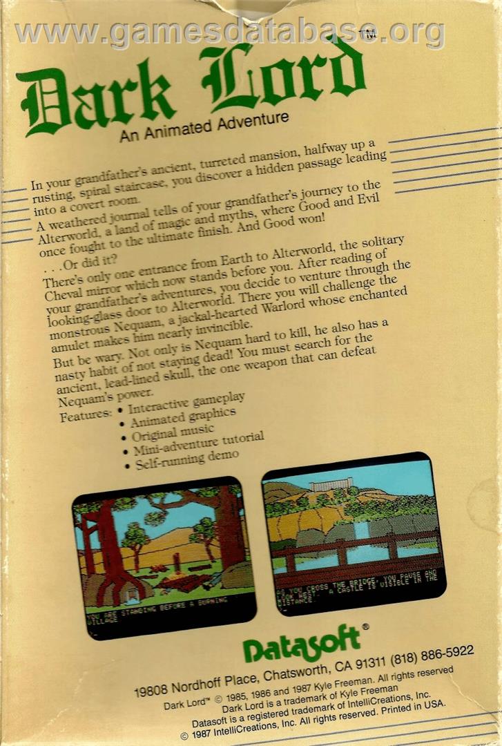 Wacky Wizard - Apple II - Artwork - Box Back