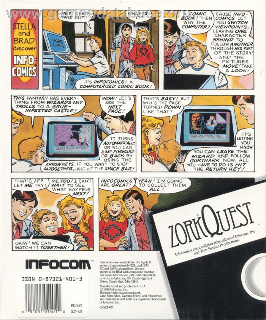 ZorkQuest - Assault on Egreth Castle - Apple II - Artwork - Box Back
