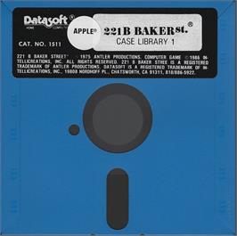Cartridge artwork for 221 B Baker St. on the Apple II.