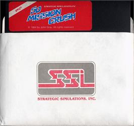 Cartridge artwork for 50 Mission Crush on the Apple II.