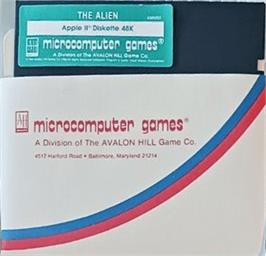 Cartridge artwork for Alien on the Apple II.