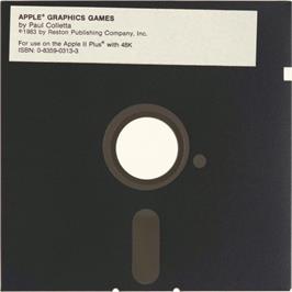 Cartridge artwork for Apple Graphics Games on the Apple II.
