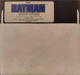 Cartridge artwork for Batman: The Caped Crusader on the Apple II.