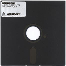 Cartridge artwork for Battlezone on the Apple II.