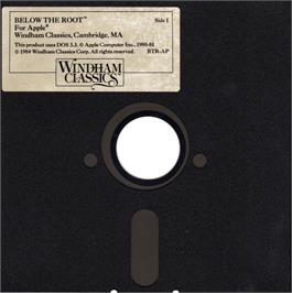 Cartridge artwork for Below The Root on the Apple II.