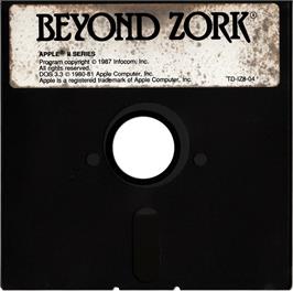 Cartridge artwork for Beyond Zork: The Coconut of Quendor on the Apple II.