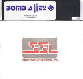Cartridge artwork for Bomb Alley on the Apple II.