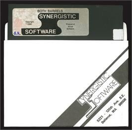 Cartridge artwork for Both Barrels on the Apple II.