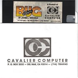 Cartridge artwork for Bug Attack on the Apple II.