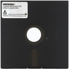 Cartridge artwork for Centipede on the Apple II.