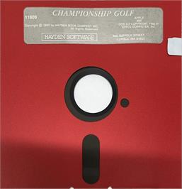 Cartridge artwork for Championship Golf on the Apple II.