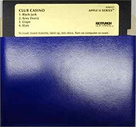 Cartridge artwork for Club Casino on the Apple II.