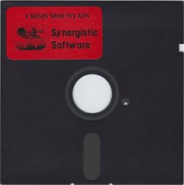 Cartridge artwork for Crisis Mountain on the Apple II.