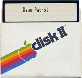 Cartridge artwork for Dawn Patrol on the Apple II.