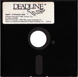 Cartridge artwork for Deadline (Infocom) on the Apple II.