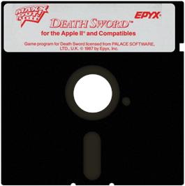 Cartridge artwork for Death Sword on the Apple II.