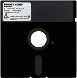 Cartridge artwork for Donkey Kong on the Apple II.