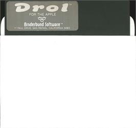 Cartridge artwork for Drol on the Apple II.