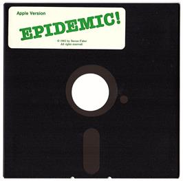 Cartridge artwork for Epidemic on the Apple II.
