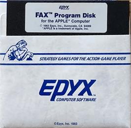 Cartridge artwork for Fax on the Apple II.