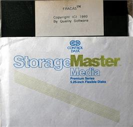 Cartridge artwork for Fracas on the Apple II.