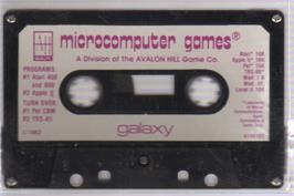 Cartridge artwork for Galaxy on the Apple II.