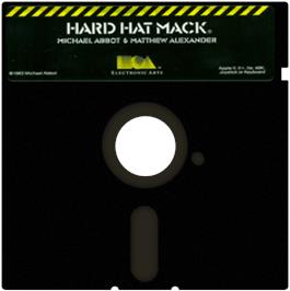 Cartridge artwork for Hard Hat Mack on the Apple II.