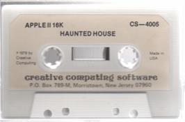 Cartridge artwork for Haunted House on the Apple II.