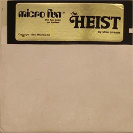 Cartridge artwork for Heist on the Apple II.