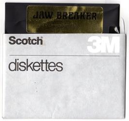 Cartridge artwork for Jaw Breaker on the Apple II.