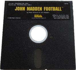 Cartridge artwork for John Madden Football on the Apple II.
