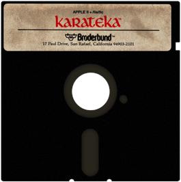 Cartridge artwork for Karateka on the Apple II.