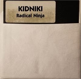 Cartridge artwork for Kid Niki - Radical Ninja on the Apple II.