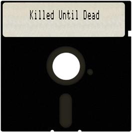 Cartridge artwork for Killed Until Dead on the Apple II.