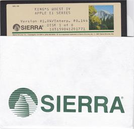 Cartridge artwork for King's Quest IV: The Perils of Rosella on the Apple II.