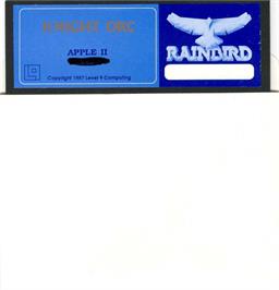 Cartridge artwork for Knight Orc on the Apple II.