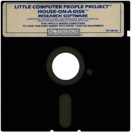 Cartridge artwork for Little Computer People on the Apple II.