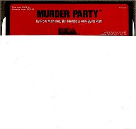 Cartridge artwork for Make Your Own Murder Party on the Apple II.