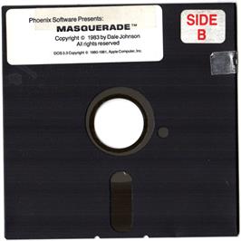 Cartridge artwork for Masquerade on the Apple II.