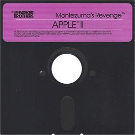 Cartridge artwork for Montezuma's Revenge on the Apple II.
