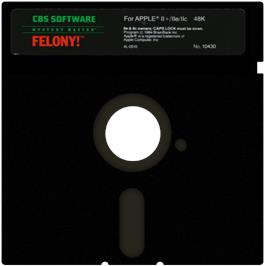 Cartridge artwork for Mystery Master: Felony on the Apple II.