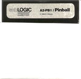Cartridge artwork for Night Mission Pinball on the Apple II.