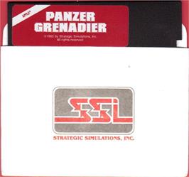 Cartridge artwork for Panzer Grenadier on the Apple II.