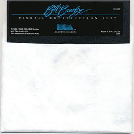 Cartridge artwork for Pinball Construction Set on the Apple II.