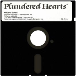 Cartridge artwork for Plundered Hearts on the Apple II.
