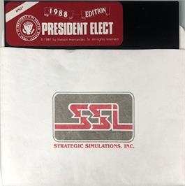 Cartridge artwork for President Elect: 1988 Edition on the Apple II.