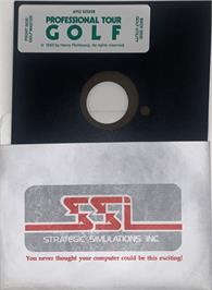 Cartridge artwork for Professional Tour Golf on the Apple II.