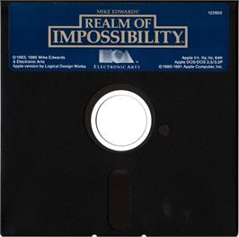 Cartridge artwork for Realm Of Impossibility on the Apple II.
